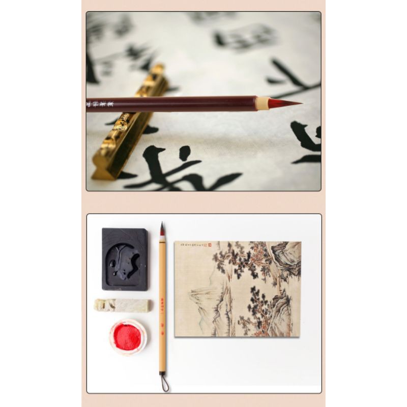 Bút lông tiểu hồng mao, Bút có 2 màu: nâu và vàng